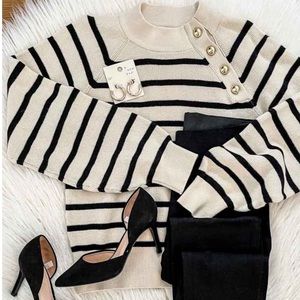 who what wear striped sweater- sold out size large